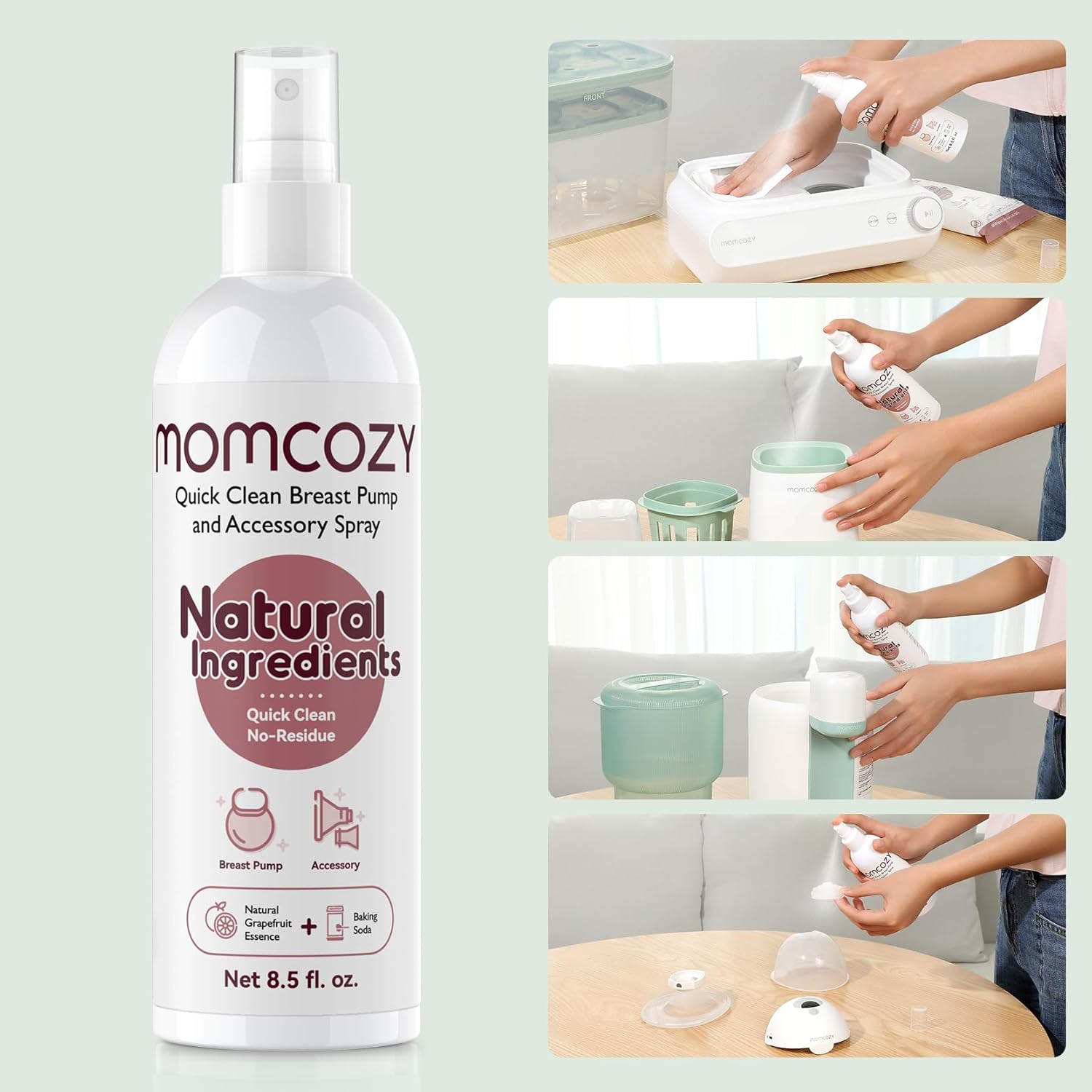 Momcozy Portable Breast Pump Cleaner Spray - Image 2