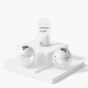 M5 Smart Double Wearable Breast Pump + 120 Breastmilk Storage Bags Bundle
