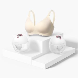 M5 Smart Bra Bundle: Double M5 Smart Breast Pump and Jelly Strip Bra(YN46)