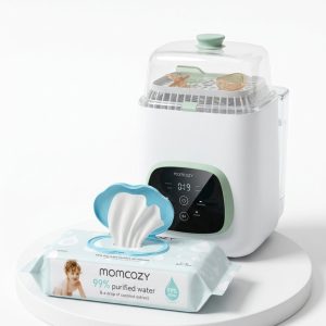 KleanPal Pro Baby Bottle Washer & 99% Water Wipes Set