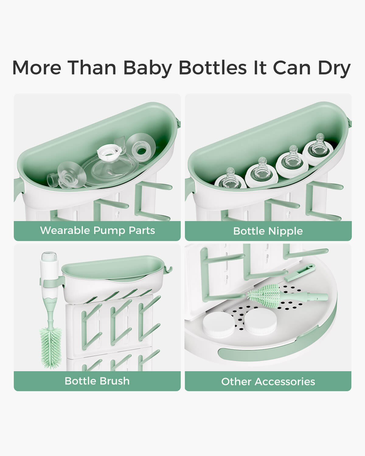 Momcozy DIY Larger Bottle Drying Rack for 18 Bottles - Image 2