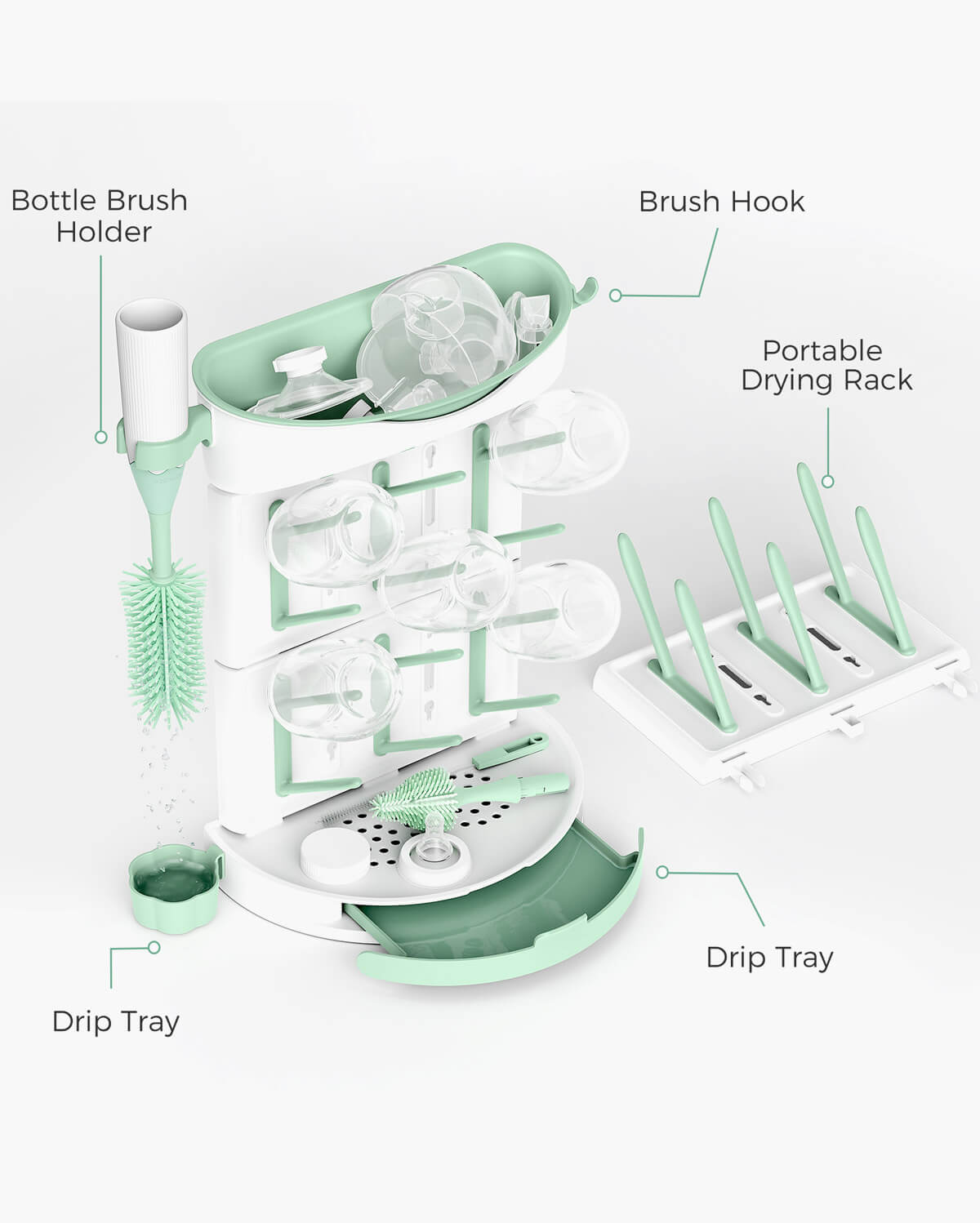 Momcozy DIY Larger Bottle Drying Rack for 18 Bottles - Image 5