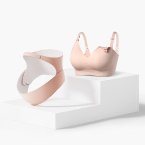 Pregnancy Comfort Bundle: Ergonest Belly Band and Ultra Soft Seamless Nursing Bra YN21